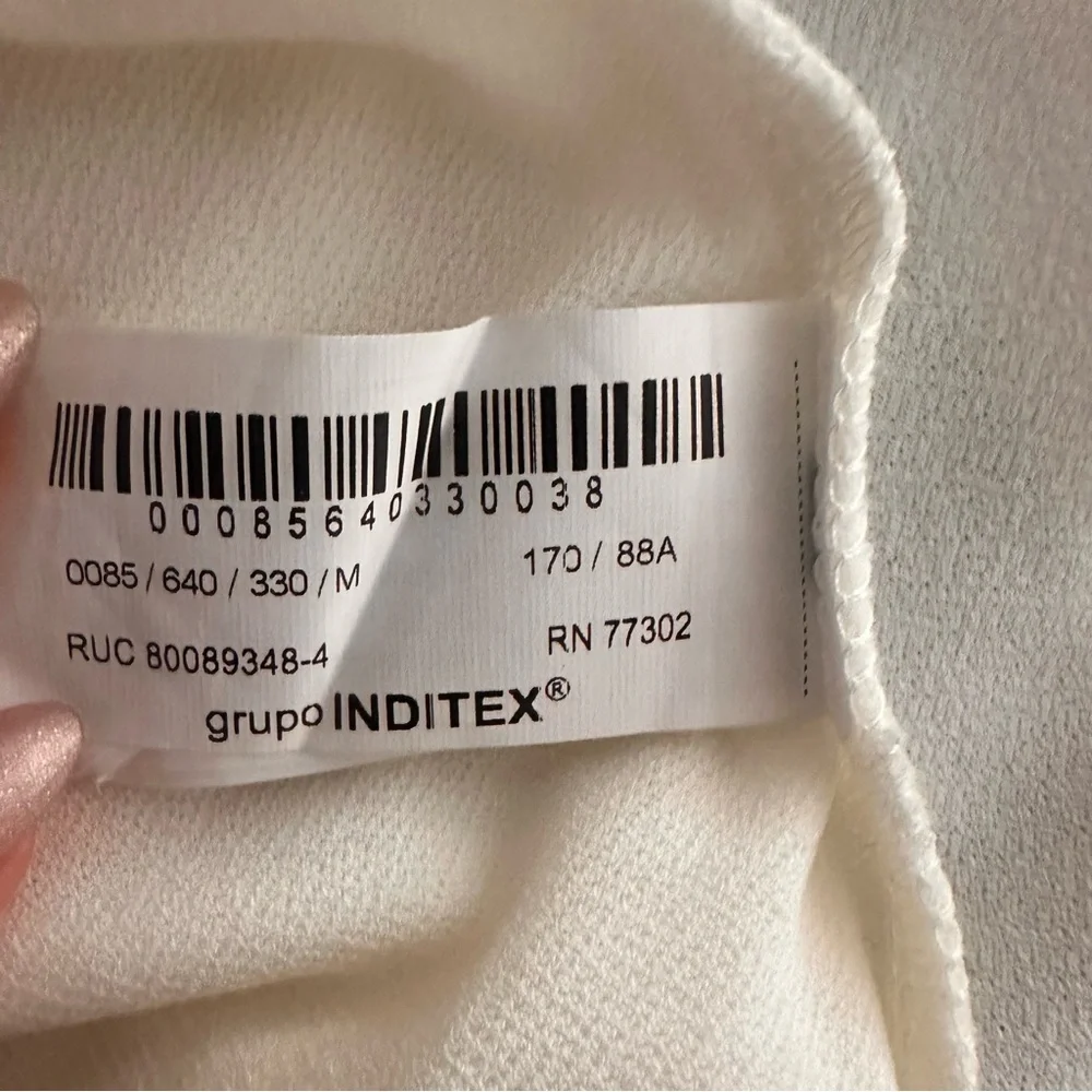 Zara White Calla Lily Floral Women's Tank Camisole Top Medium - Picture 5 of 8